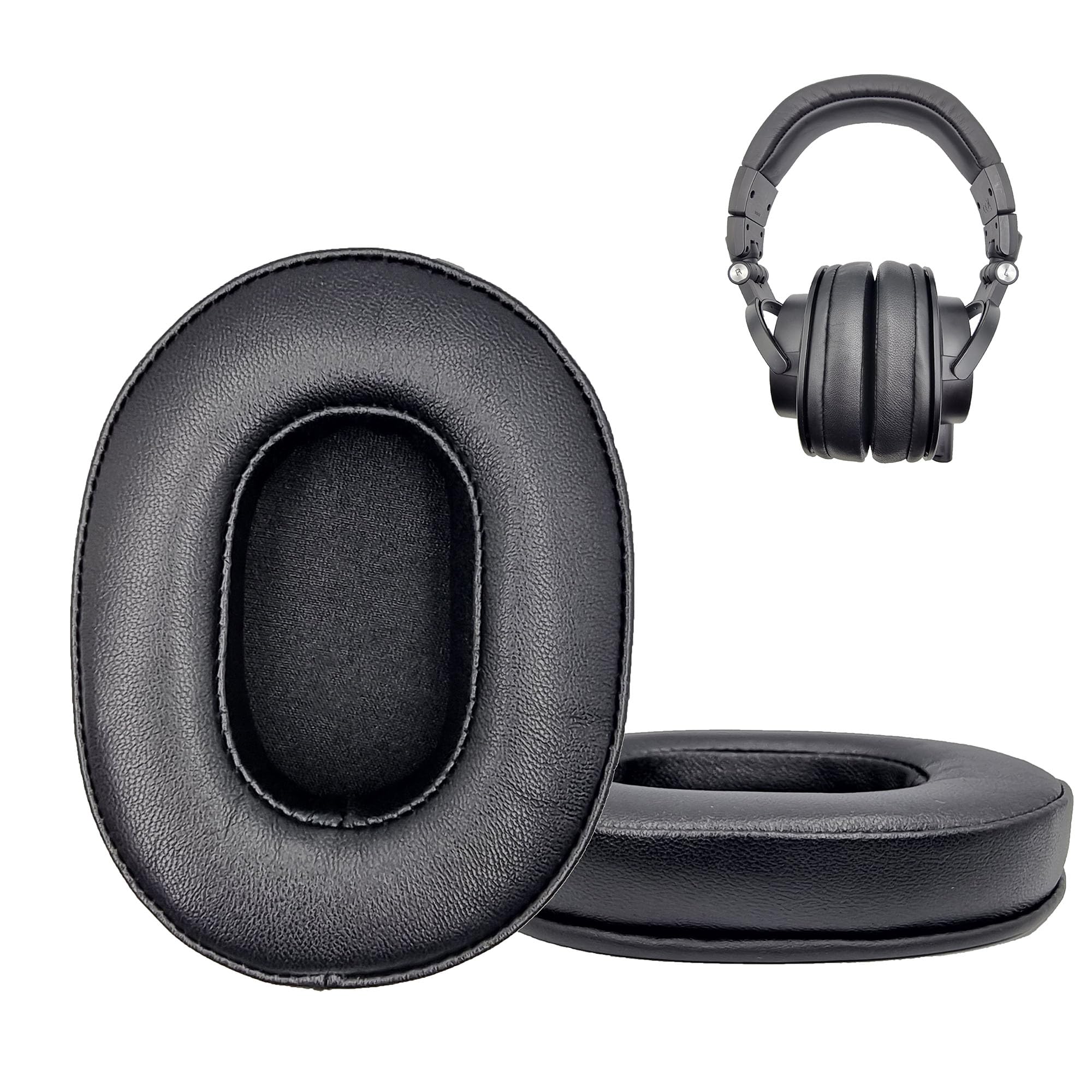 Premium Sheepskin Ear Pads Compatible with Audio Technica ATH-M50 M50S M50X M40 M40S M40X M30 M30X M20 M20X ATH-MSR7 ATH-MSR7NC. Premium Protein Leather | Soft High-Density Foam | Easy Installation