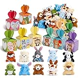 30 Pack Animal Plush Keychains Bulks – Valentines Day Gifts for Kids, Small Stuffed Animals Toys with Gift Boxes, School Classroom Party Favors for Students & Christmas Goodie Bag Fillers
