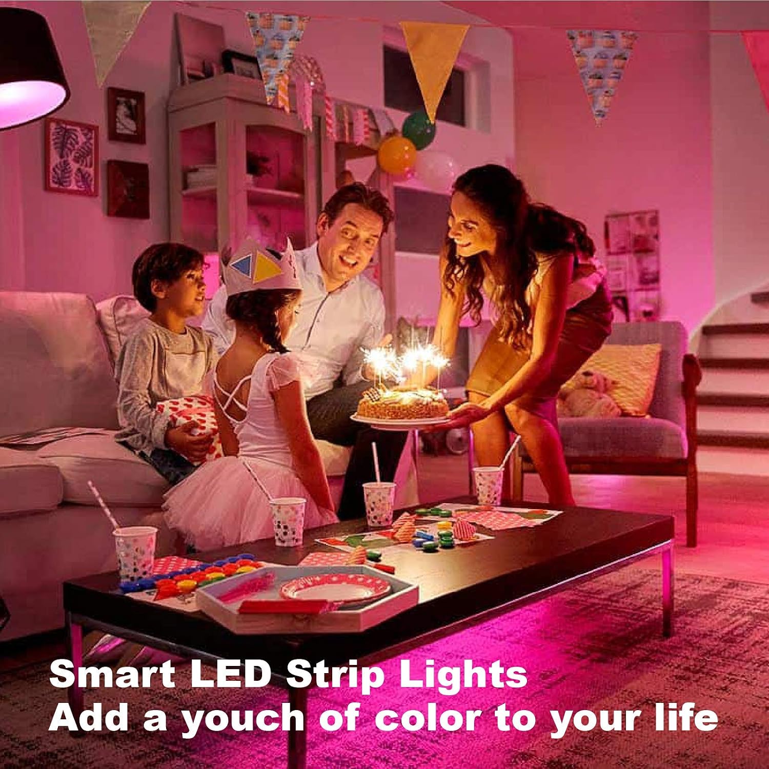 Tuzi 10m RGB Led Strip Lights with Remote, Multicolor Led Light Strips for Bedroom Indoor Use - Image 4