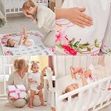 ODOXIA Baby Milestone Blanket Moon Size 130x100 cm Flowers Leaves Frames view 4