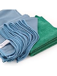 Microfiber Glass Cleaning Cloths - 8 Pack | Lint Free - Streak Free | Quickly and Easily Clean Windows & Mirrors Without Chemicals
