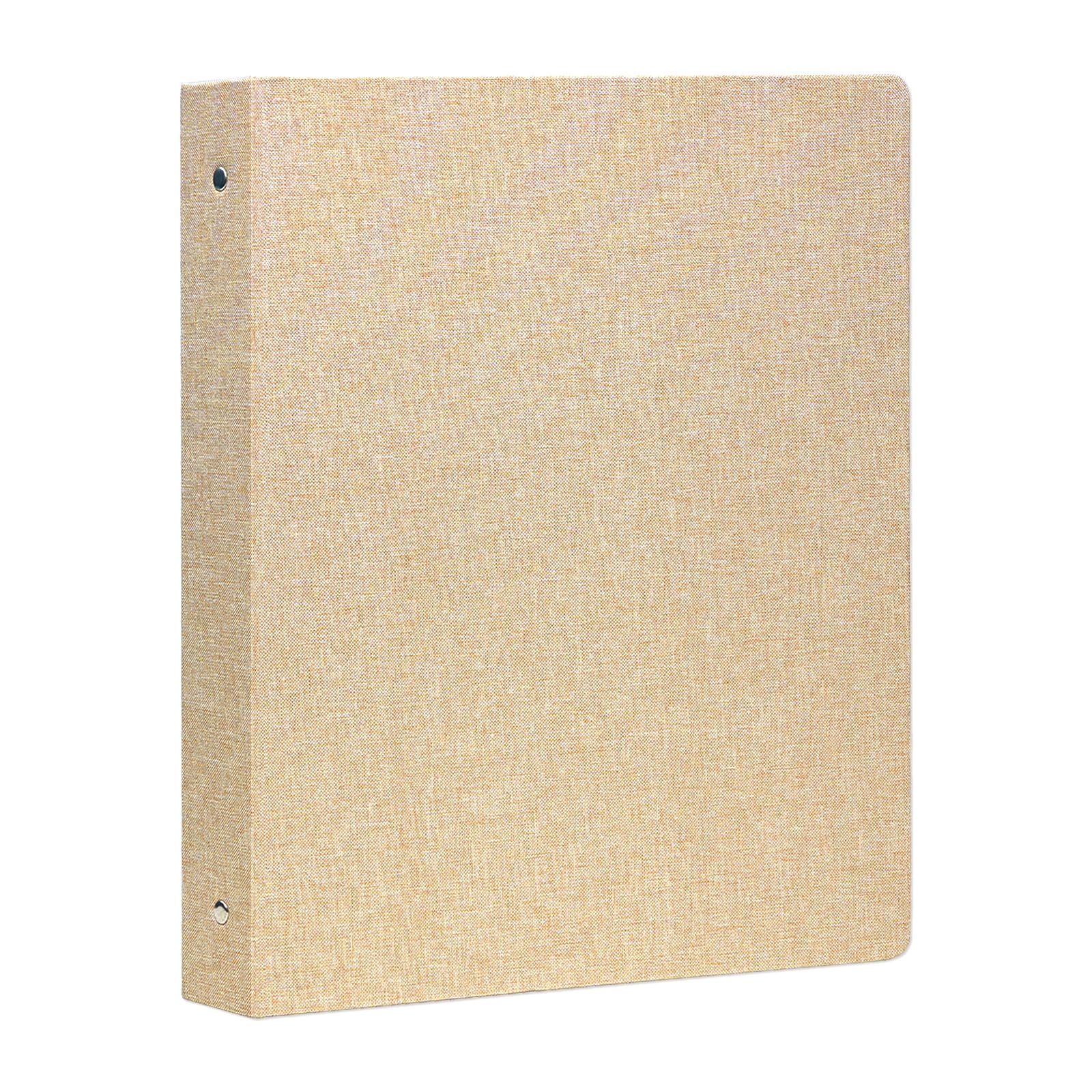 Photo 1 of 3 Ring Binder 1 Inch, Linen Binder for 8.5" x 11" Paper - Professional Planner with 2 Interior Pockets for School, Office, and Home Organization