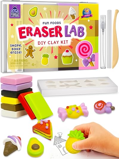Purple Ladybug Eraser Lab DIY Clay Kit Food Themed Kids 4+ STEAM