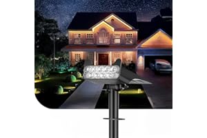 HOFLYW Solar Spotlights Outdoor Waterproof Landscape Path Lights Solar Dusk to Dawn Outdoor Lighting 4 Brightness Modes for Garden Pathway Tree Driveway Porch Yard