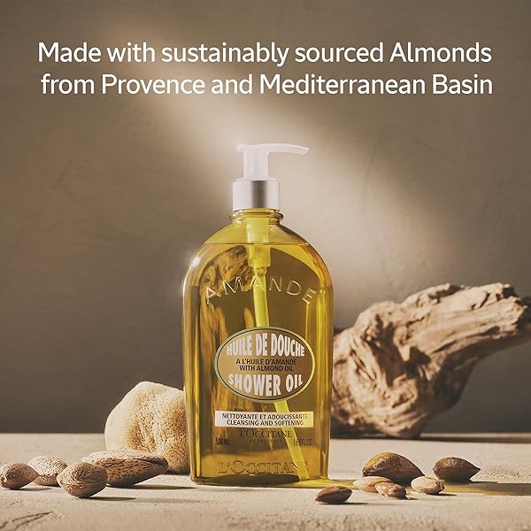 L’OCCITANE CLEANSING & SOFTENING ALMOND SHOWER OIL. 16.90 FL OZ