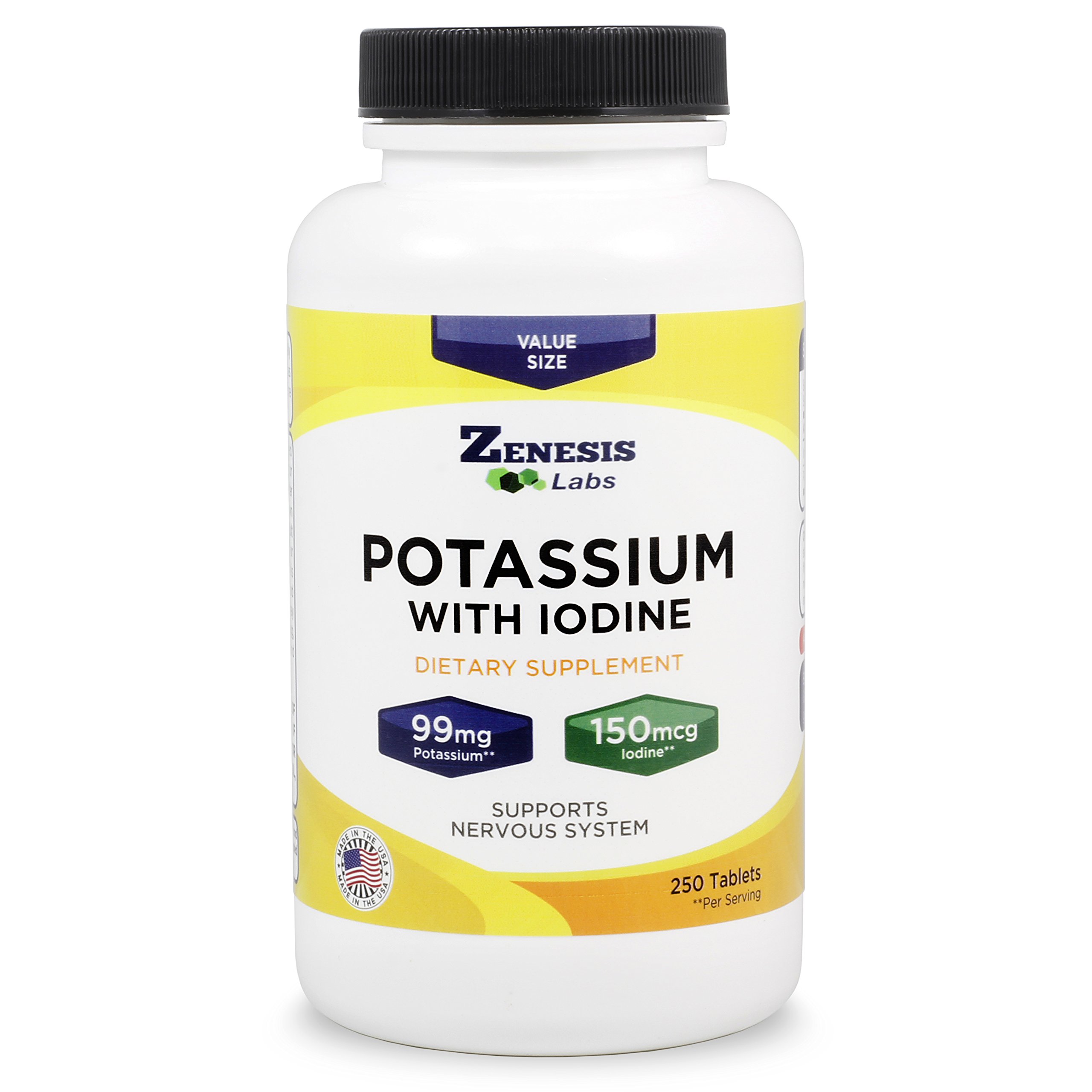 Potassium Gluconate with Iodine Kelp 250 Tablets 99mg per Tablet