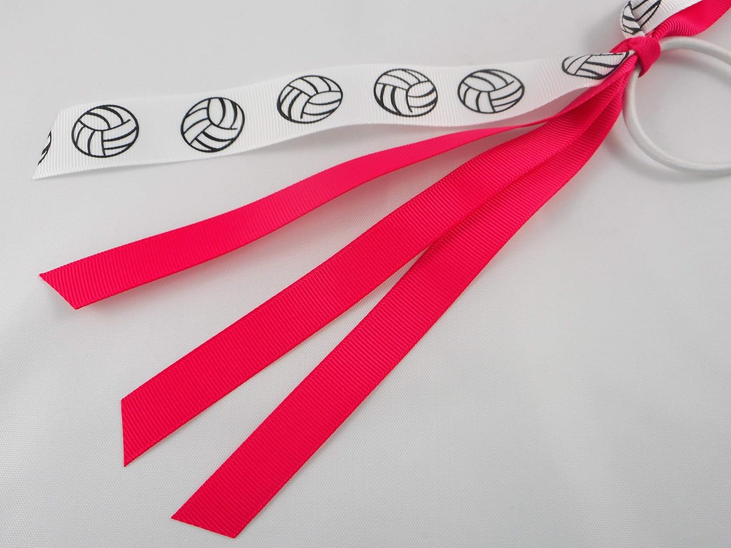 Amazon Com Volleyball Ribbon Ponytail Hair Tie Ribbon Streamers