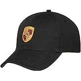 Genuine Porsche Black Crest Logo Cap