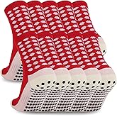 Ultrafun 3/5 Pairs Soccer Socks with Grip Pads Non Slip Football Basketball Sports Socks for Men Women