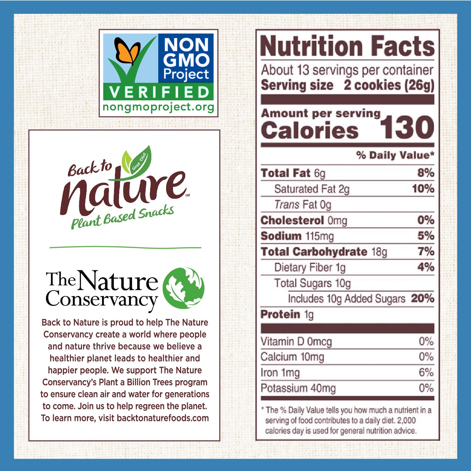 Amazon Com Back To Nature Cookies Non Gmo Classic Creme 12 Ounce Pack Of 6 Grocery Gourmet Food