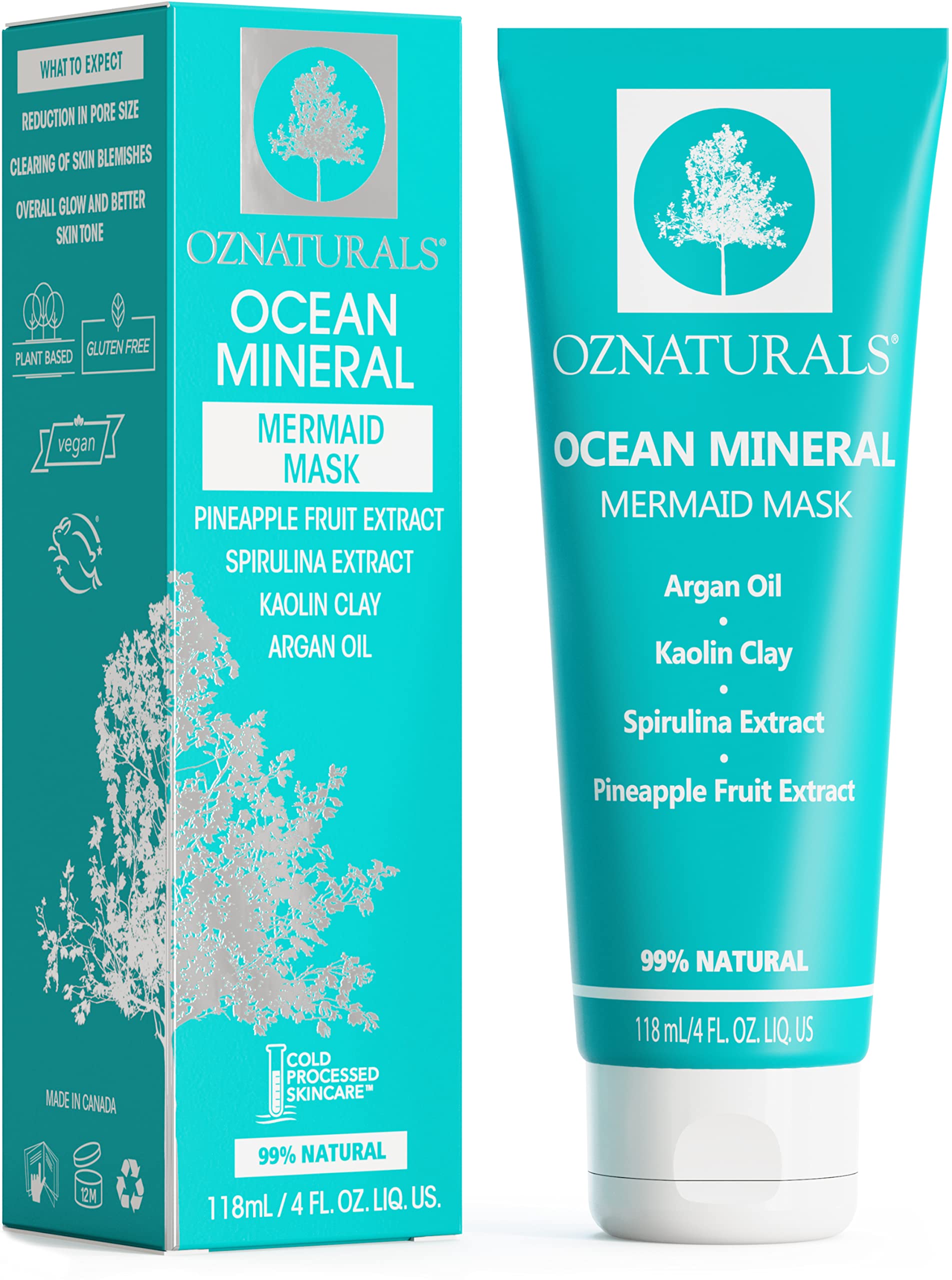 OZNaturals Ocean Mineral Mermaid Mask for Unisex 4 oz
