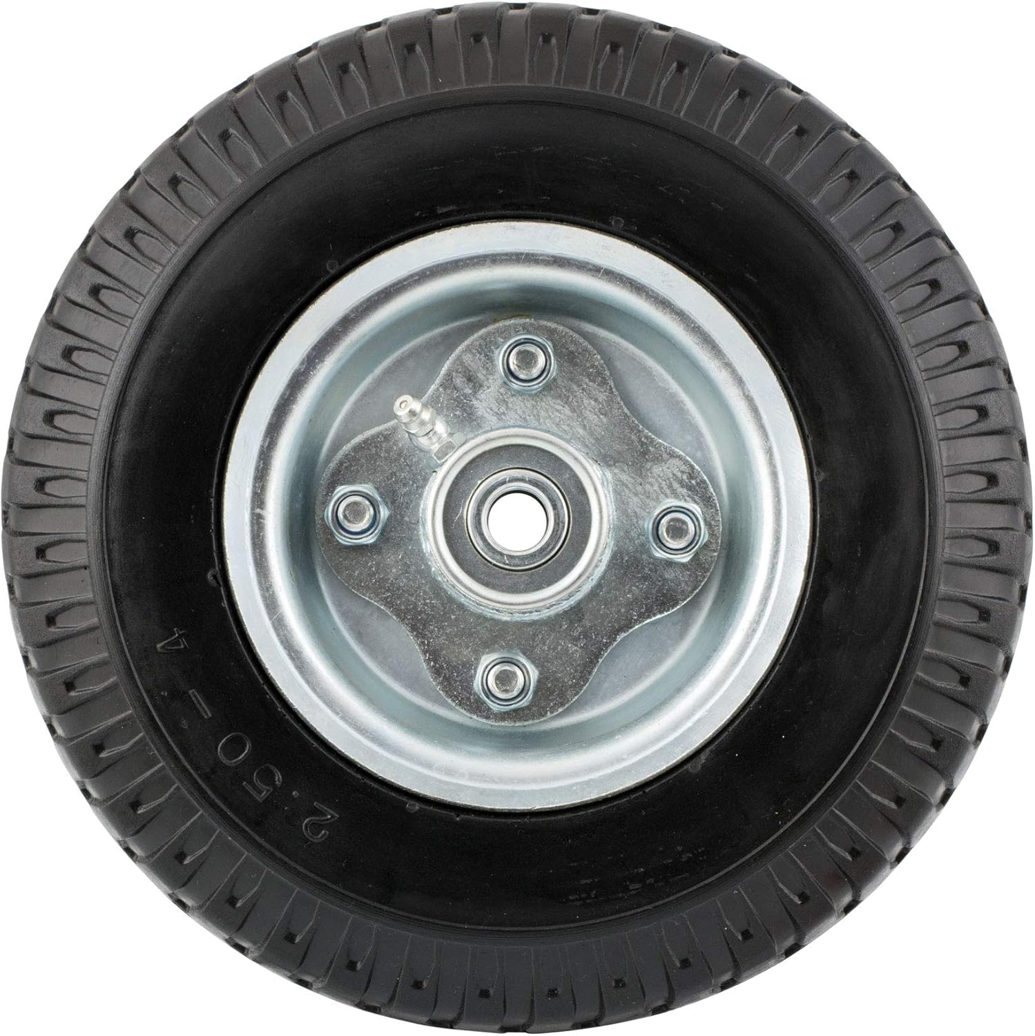 Marathon 2.80/2.50-4" Narrow Width Flat Free Hand Truck / Utility Cart Tire on Wheel, 3"Centered Hub, 1/2" Bearings : Yard Carts : Garden & Outdoor