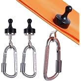 ECOSHIRE Magnetic Hooks for Canopy, Magnet Clip Hanger with Carabiner for Camping, Heavy Duty Earth Magnets, Cruise Hanging, Multifunctional Tent Canopy, Suitable Tents Swivel Snap