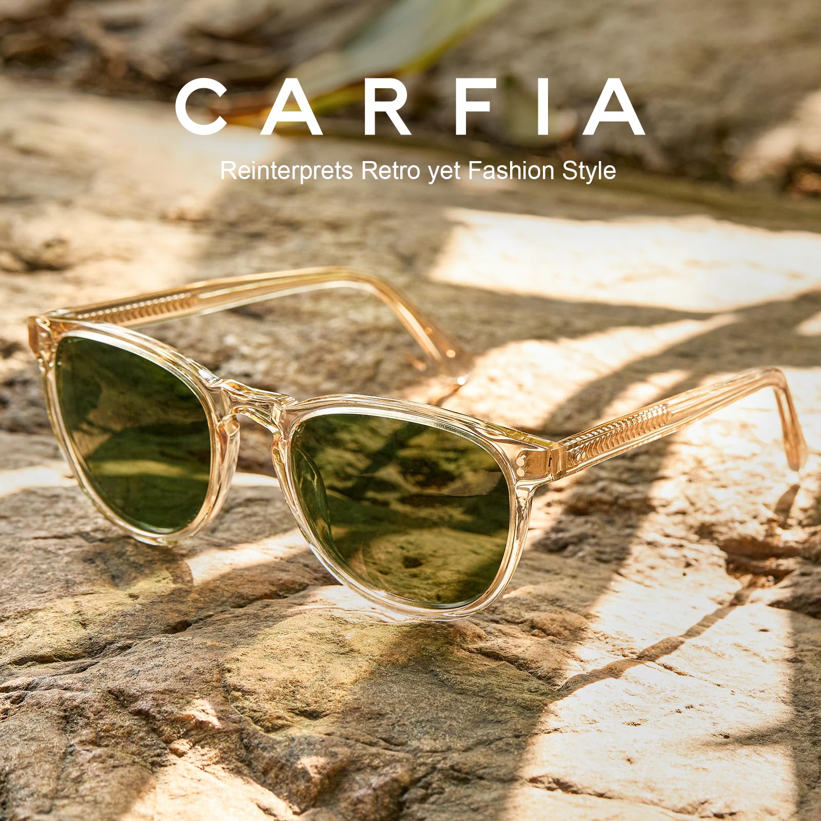 CARFIA Schicke Polarisierte Sonnenbrille für Herren Damen UV Schutz 4