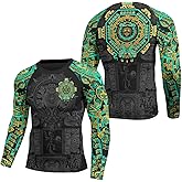 HYPEWAVE Viking Print 3D Never Fade BJJ Rash Guard Ultra Soft Men Compression Shirt UPF 50+ Stretchable Fabric Long Sleeve