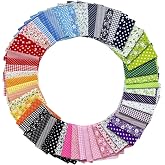 KIVOVELRO 56 Pcs 10" x 10" Cotton Fabric Squares, Fat Quarter Bundles | Premium Sewing Fabric Quilt Squares, Ideal for DIY Craft, Patchwork &amp; Floral Quilting Projects