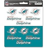 FANMATS 61125 Miami Dolphins 12 Count Mini Decal Sticker Pack