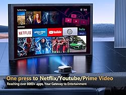 GooDee Smart 4K Projector with 5G WIFI and