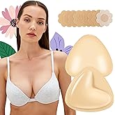 UFANDYI Sticky Bra Push Up, Double Sided Sticky Bra, Adhesive Inserts Push Up, Strapless Bikini Pads for Sports Swimsuit (US, Alpha, Large, Regular, Regular, Standard, Nude)