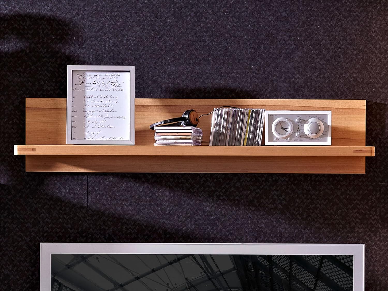 Wandboard Massivholz 150 Cm Fanja Kernbuche Regal F Wohnzimmer Kernbuche Massiv Regale Aufbewahrung