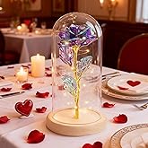 HipTree Birthday Gifts Decorations for Women,Mothers Day Rose Gifts for Mom,Purple Rose Flowers for Mom from Daughter or Son,Gift for Sister,Her,Grandma,Wife Christmas and Valentines Day Gifts