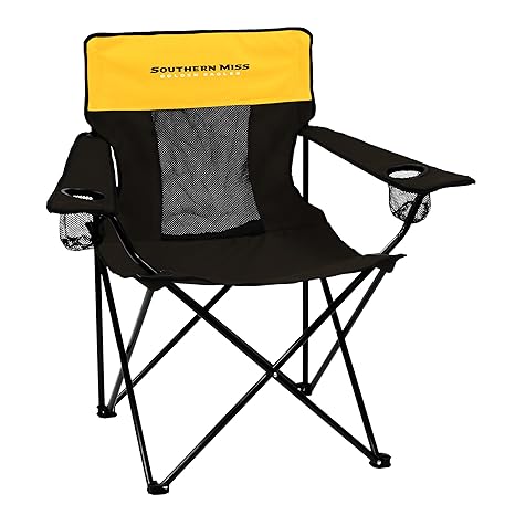 Logo Brands 207 12e Collegiate Southern Mississippi Golden Eagles Elite Chair Black