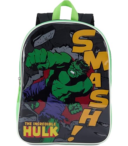 Marvel Hulk Backpack - Boys Backpack for School | Cool Backpack & School Bag - Backpack for School, Daycare & Travel with Padded Straps, Roomy Zip Compartment & Top Handle
