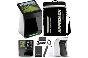 Garmin Approach R50 Premium Golf Launch Monitor & Simulator Bundle - Ball & Club Metrics, Built-in 10” Color Display with Case, Surge Protector, PlayBetter Portable Charger & More