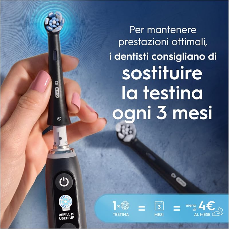Testine di Ricambio iO Ultimate Clean, Nere, 3 Ricambi