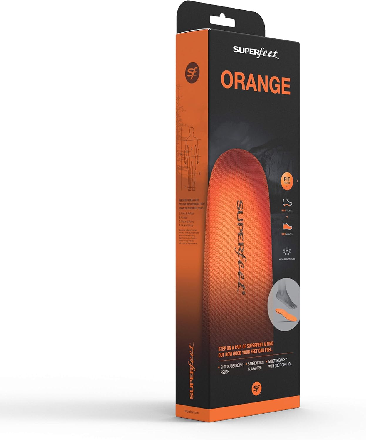 Superfeet ORANGE Insoles, High Arch Support and Forefoot Cushion, Orthotic Shoe Inserts for Anti-fatigue, Unisex, Orange: Shoes