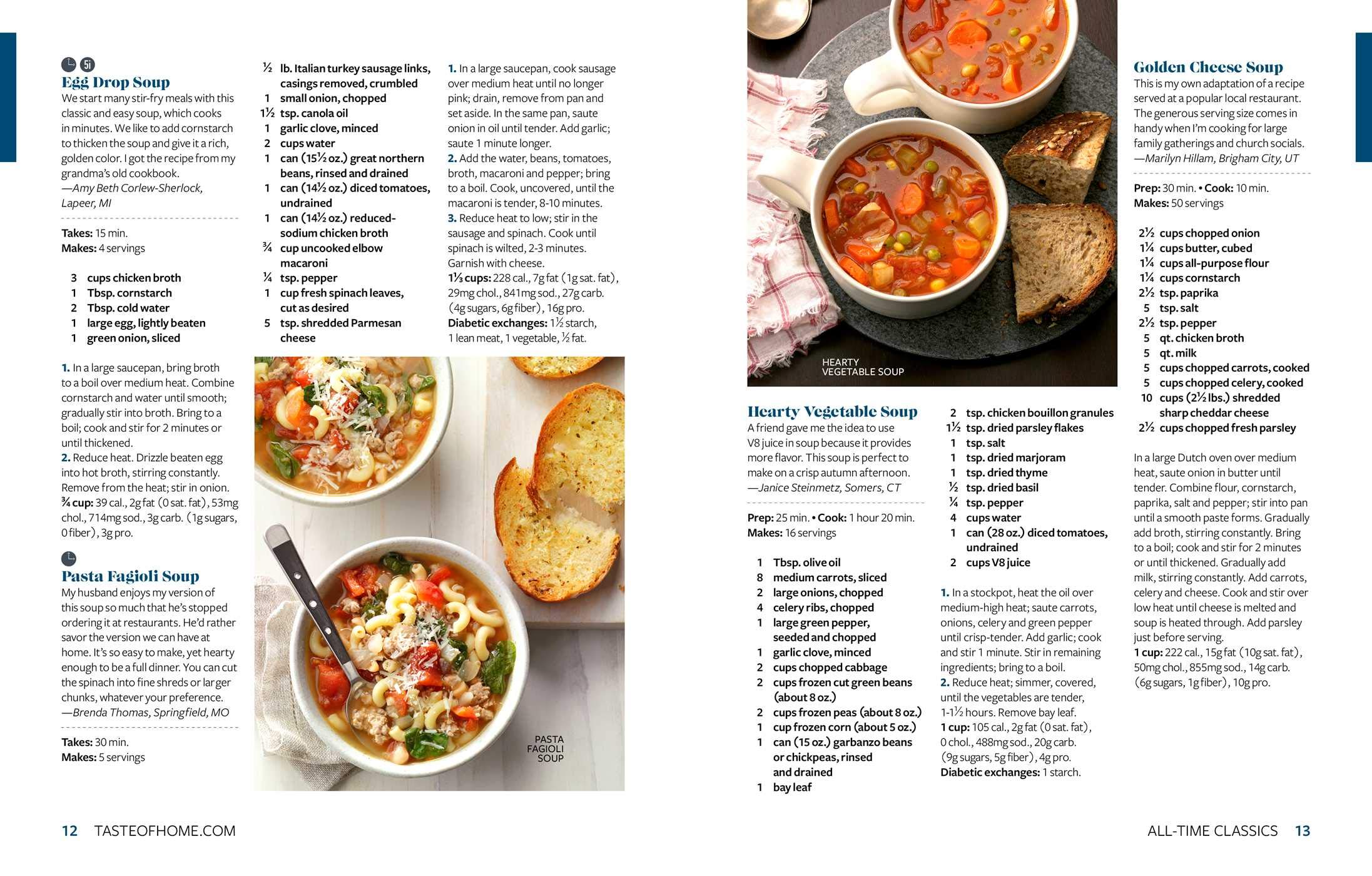 Taste of Home Soups, Stews and More: 325+ Comfort Food Recipes With Tasty Photos and Handy Tips (Taste of Home Comfort Food) Taste of Home Soups, Stews and More: 325+ Comfort Food Recipes With Tasty Photos and Handy Tips (Taste of Home Comfort Food) Paperback Kindle Hardcover Spiral-bound