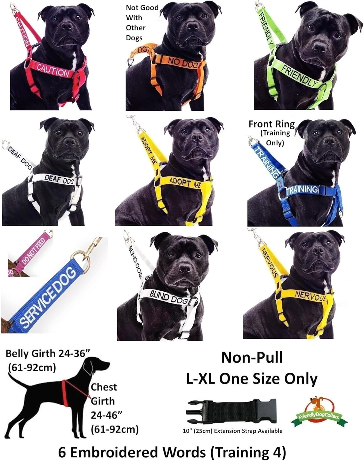 Warning dog harness Clearance