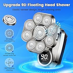 9D Head Shavers for Bald Men: Upgraded 6 in 1