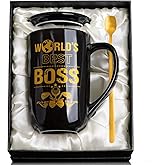 Biching Best Boss Gifts for Men, Unique Office Gift for Men Women, Funny Birthday Gift for Leader, Farewell Present for Leader Coworkers, 18 Oz Worlds Best Boss Mug, Christmas Gifts for Manager