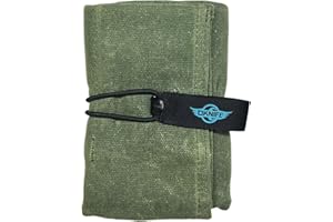 OKNIFE Exploit Mini Tactical EDC Pouch, Multifunctional Flashlight Knife Bag, Tool Roll Display Storage Bag with 6 Slots for Olight Flashlights and Tools (ODG)