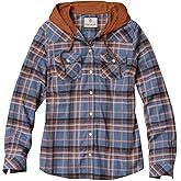 Legendary Whitetails Women's Hooded Heavyweight Stretch Flannel Button Up Shirt