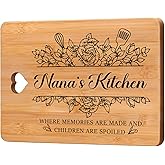 Gifts for Nana - "Nana's Kitchen" Nana Birthday Gifts Cutting Board, Bamboo-Made Engraved Birthday Gifts for Nana, Nana Gifts for Kitchen, 11 x 8.5 x 0.35 inches