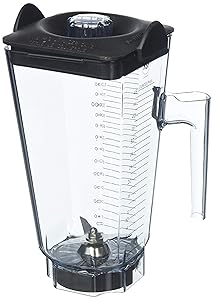 Vitamix 15504 48 oz Commercial NSF Wet Blade and Lid Vita Mix Standard Clear Stackable Container 48oz,