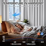 Deconovo Eyelet Thermal Insulated Room Darkening Curtains 2 Panels 42x84 Silver view 2