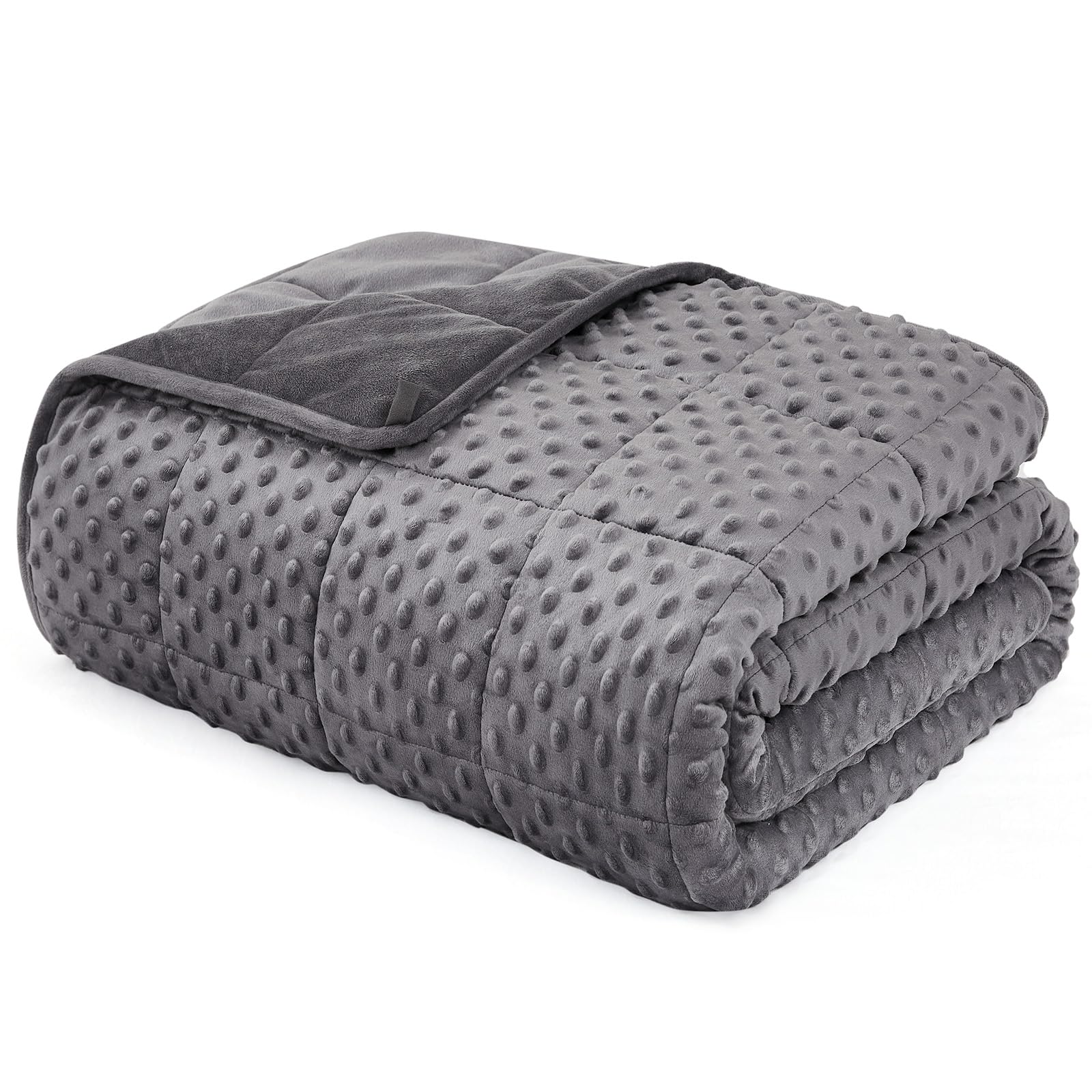 L'AGRATY Weighted Blanket for Adult - 60"x80" 25lbs Minky Dots Heavy Blanket with Glass Beads Soft Breathable for All-Season Summer Fall Winter Thick Comfort for Sleeping Image L'AGRATY Weighted Blanket for Adult - 60"x80" 25lbs Minky Dots Heavy Blanket with Glass Beads Soft Breathable for All-Season Summer Fall Winter Thick Comfort for Sleeping Image