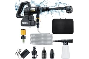 MIMYTH Cordless Pressure Washer; 1200PSI 3.0GPM Portable Cordless Power Washer with Brushless Motor, 4.0Ah Battery&Charger, 6-in-1 Nozzle, 3 Power Level w/Touch Screen; powerwasher for Cars/Yard
