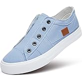 Women's Slip on Shoes Non Slip Fashion Canvas Sneakers Low Top Casual Shoes