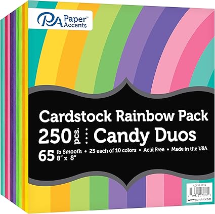 Amazon Co Jp Pa Paper Accents Adp 1124 レインボーカードストック バラエティパック Candy Duo ホーム キッチン