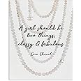 Stupell Industries Classy and Fabulous Fashion Quote with Pearls Canvas Wall Art, 16 x 20, Off- White
