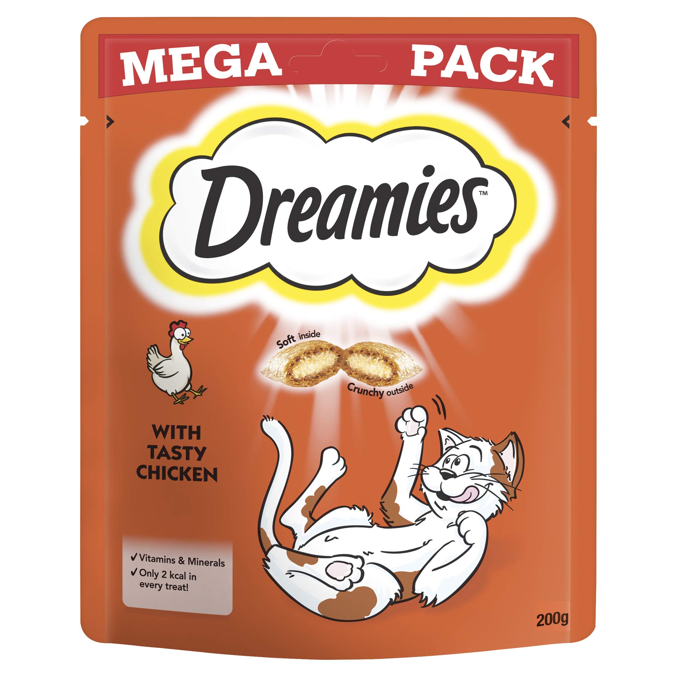 Dreamies Cat Treats, Mega pack with Chicken, 200g