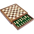 Limited Stock - Chess Set 12x12 Magnetic Chess Set Standard Board Game with Chessmen Storage Drawer Handmade in Fine Wood - Non-Folding