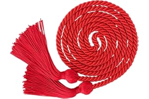 GraduatePro Graduation Honor Cord with Tassel 68" Long for Bachelor Gown Master Doctoral Red