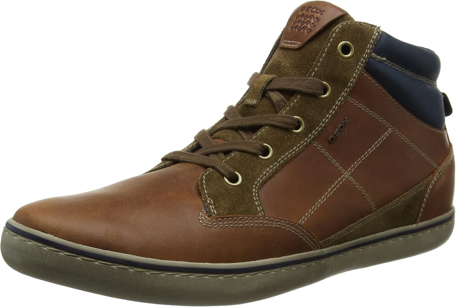 Geox U Box C, Baskets Montantes Homme, Marron (Browncotto/Brown), 44 EU
