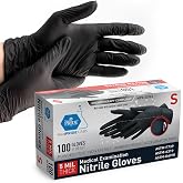 MED PRIDE Nitrile Gloves - Box of 100 Gloves | 5 Mil Thick, Powder-Free, Latex-Free, Lab, Chemotherapy Compliant