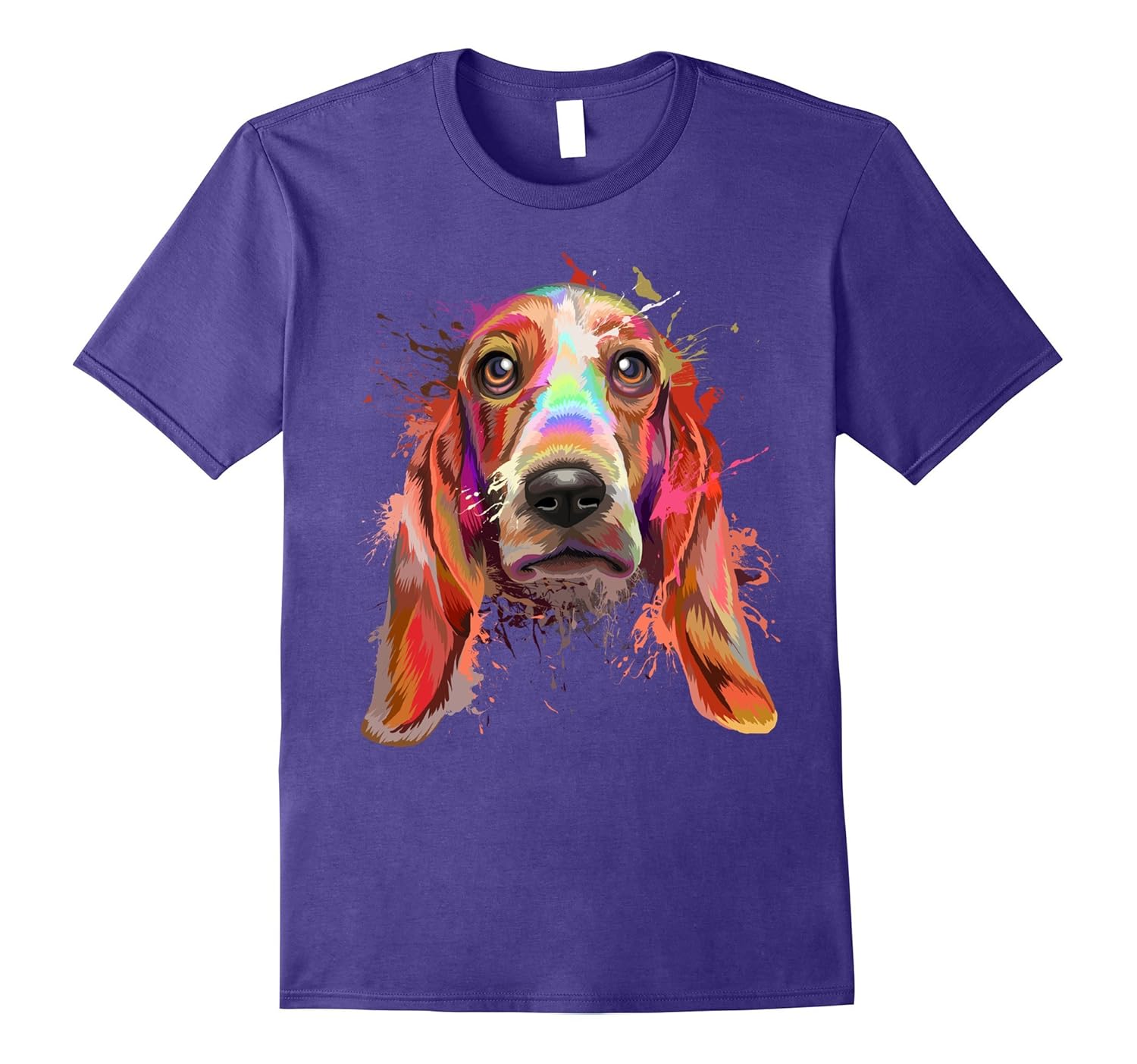 Splash Art Basset Hound T-Shirt | Puppy Lover Gift-ANZ